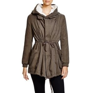 Lush Green Fleece Sherpa lined Hooded Jacket M